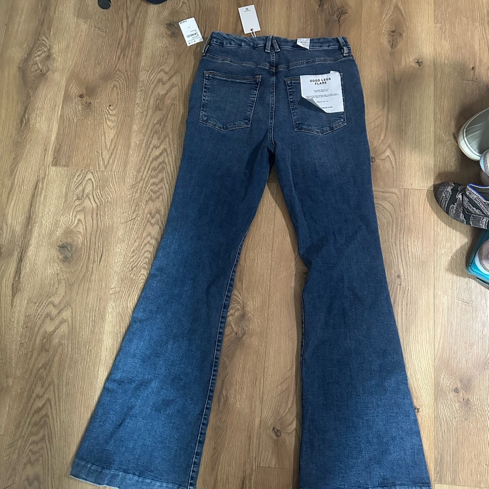 Good American Good Legs Flare Jeans - Blue - Picture 2 of 4